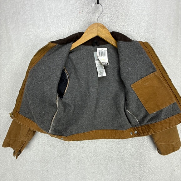Carhartt Detroit Jacket Fleece Lined Youth Medium (8) YYJ97 BRN Brown NWT NOS - Picture 3 of 12